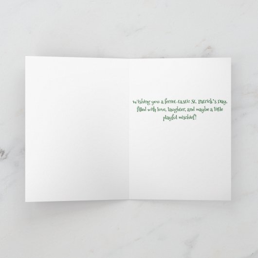 De dag van de fret St. Patrick's Day Feestdagen Kaart (Binnen)