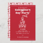 De dag van de Galentijn Champagne Tower Kaart (Voorkant / Achterkant)