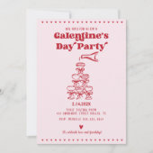 De dag van de Galentijn Champagne Tower Kaart (Voorkant)