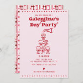 De dag van de Galentijn Champagne Tower Kaart (Voorkant / Achterkant)