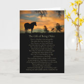 De dag van de geboorte die Oudere Prachtige Paarde Kaart (Gele Bloem)