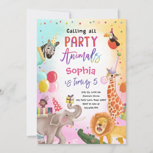 De dag van de geboorte van het Safari-Oerwoud van  Kaart (Voorkant)