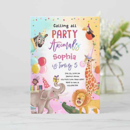 De dag van de geboorte van het Safari-Oerwoud van  Kaart (Staand voorkant)