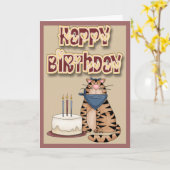 De dag van de geboorte wil uit de kat kaart (Gele Bloem)