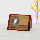 De Dag van de gelukkige Loodgieter Kaart (Gele Bloem)