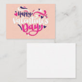 de dag van de gelukkige valantine notitiekaartje (Voorkant / Achterkant)