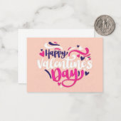 de dag van de gelukkige valantine notitiekaartje (Voorkant / Achterkant in situ)