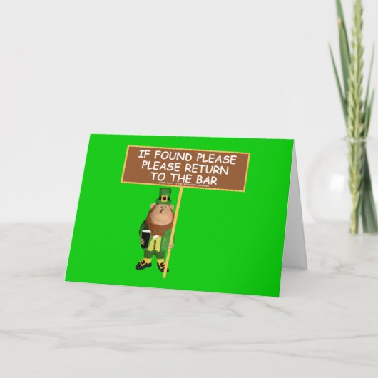 De Dag van de grappige St Padie Kaart (Voorkant)