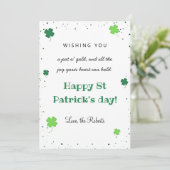 de dag van de groene staart is een moderne klap feestdagenkaart (Staand voorkant)