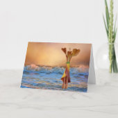 De dag van de kreeft aan het strand kaart (Voorkant)