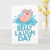 De Dag van de Lach van de buik - de Dag van de Kaart (Gele Bloem)