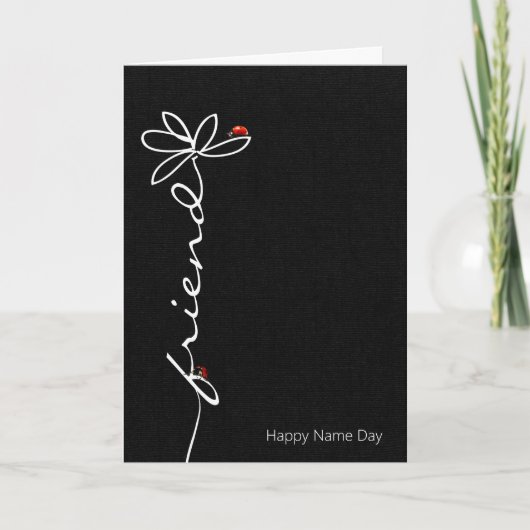 De Dag van de naam voor vriendenmadeliefje met Kaart (Voorkant)