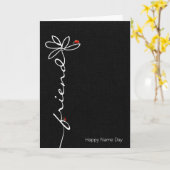 De Dag van de naam voor vriendenmadeliefje met Kaart (Gele Bloem)
