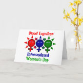 De Dag van de samen Internationale Vrouwen van de Kaart (Gele Bloem)