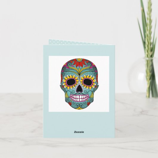 De Dag van de Schedel van de suiker van de Doden Kaart (Achterkant)