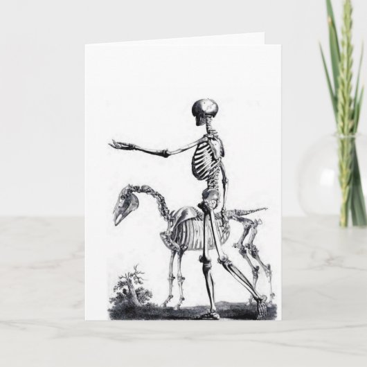 De Dag van de schedelHalloween van het skelet van Kaart (Voorkant)