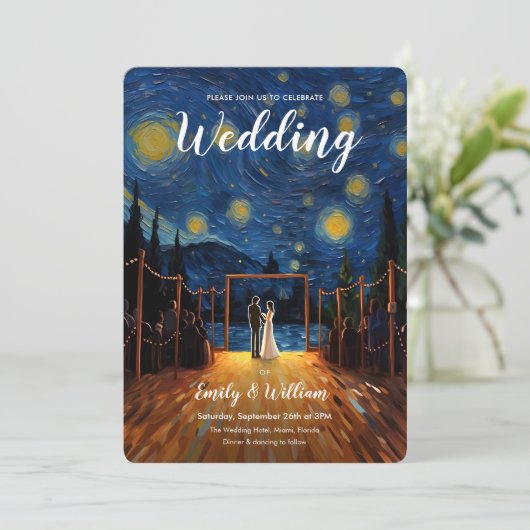 De dag van de Sterrennacht | Uitnodiging tot wedde (Staand voorkant)