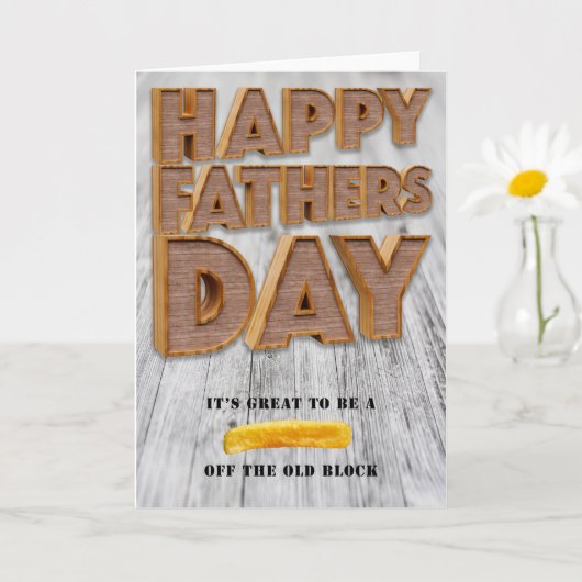 De dag van de vaders knip uit het oude blok kaart (Kleine Plant)