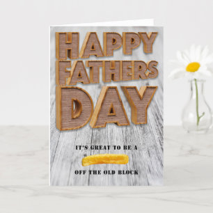 De dag van de vaders knip uit het oude blok kaart