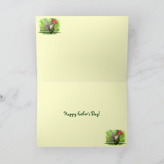 De Dag van de Vaders van de kolibrie Kaart (Binnen)