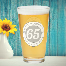 De Dag van de verjaardag met Naam, Leeftijd, & Dag Glas