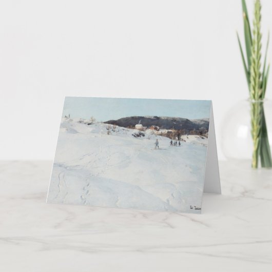 De Dag van de Winter in Noorwegen, 1886 Kaart (Voorkant)