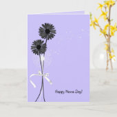 De Dag van de Zwarte Dagen en Dandelion op paars Kaart (Gele Bloem)