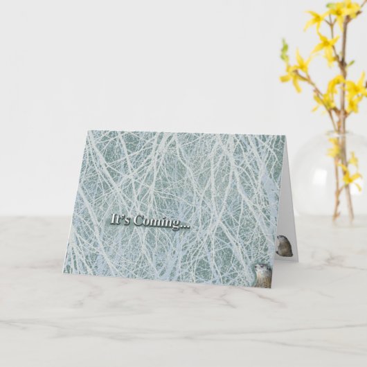 De Dag van Groundhog - het is Komst… Kaart (Gele Bloem)