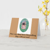 De Dag van Groundhog Kaart (Gele Bloem)