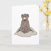 De Dag van Groundhog Kaart (Gele Bloem)