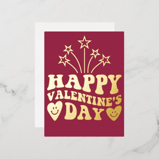 DE DAG VAN HAPPY VALENTINE PINK GLITTER DRIP CUSTO FOLIE FEESTDAGEN BRIEFKAART (Voorkant / Achterkant)