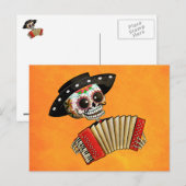De dag van het dode skelet El Mariachi Briefkaart (Voorkant / Achterkant)