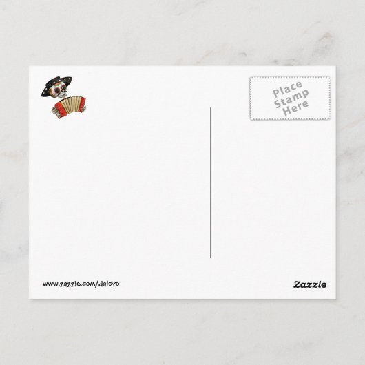 De dag van het dode skelet El Mariachi Briefkaart (Achterkant)