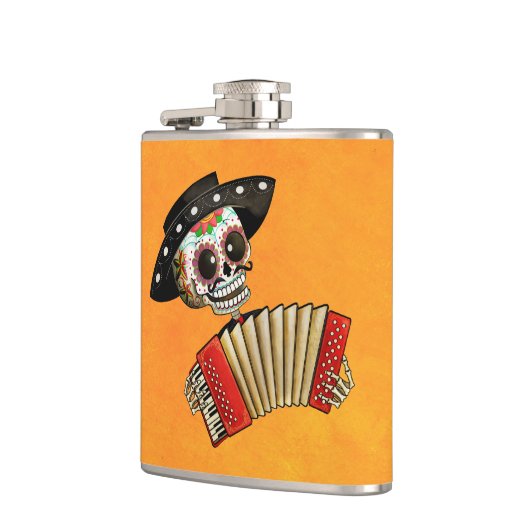 De dag van het dode skelet El Mariachi Heupfles (Links)