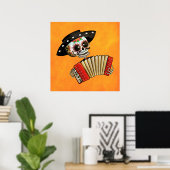 De dag van het dode skelet El Mariachi Poster (Thuiskantoor)
