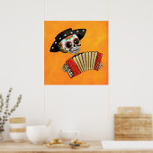 De dag van het dode skelet El Mariachi Poster (Keuken)