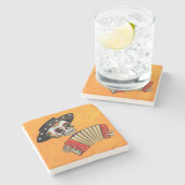 De dag van het dode skelet El Mariachi Stenen Onderzetter (Zijkant)