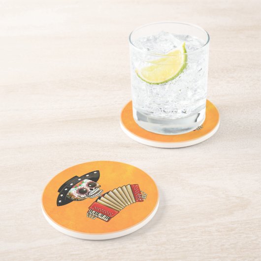 De dag van het dode skelet El Mariachi Zandsteen Onderzetter (Zijkant)