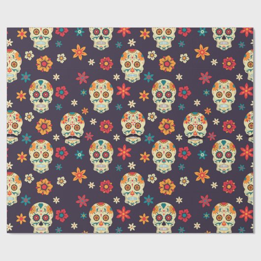 De dag van het dode suikerpatroon cadeaupapier (Vlak)
