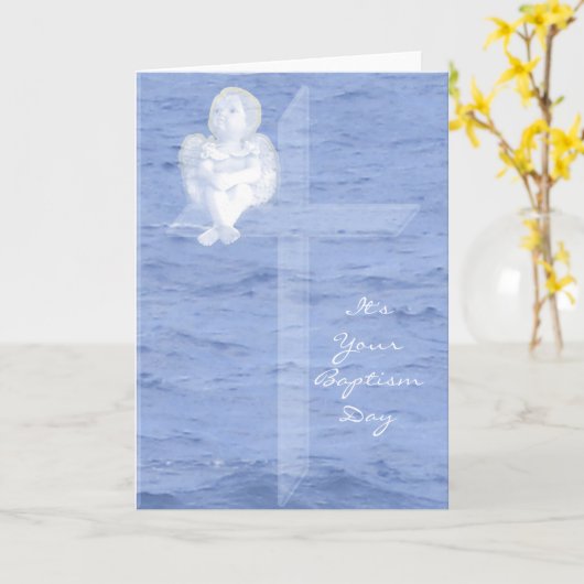 De Dag van het doopsel Kaart (Gele Bloem)