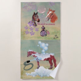 de dag van het paardenbad, of kalender, of strandlaken