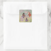 de dag van het paardenbad, of kalender, of vierkante sticker (Tas)