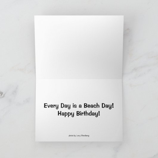 De Dag van het Strand van Amish Kaart (Binnen)