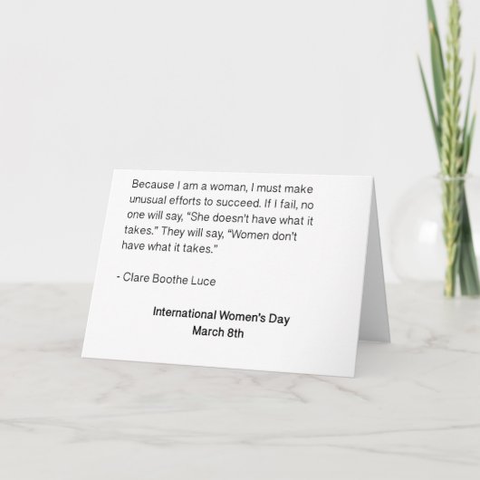 De Dag van internationale Vrouwen - Alle Vrouwen Kaart (Voorkant)
