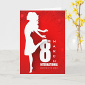 De Dag van internationale Vrouwen Kaart (Gele Bloem)