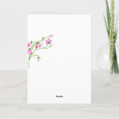 De dag van internationale vrouwen, roze bloemen kaart (Achterkant)