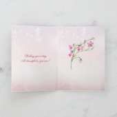 De dag van internationale vrouwen, roze bloemen kaart (Binnen)