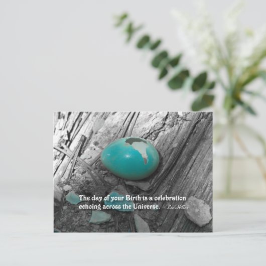 De dag van je geboorte is... briefkaart (Staand voorkant)