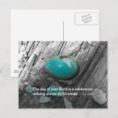 De dag van je geboorte is... briefkaart (Voorkant / Achterkant)