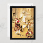 De Dag van Kerstmis in het Kinderdagverblijf Feestdagenkaart (Voorkant / Achterkant)